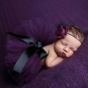 Dark Purple 💜 Tutu and Flower Headband